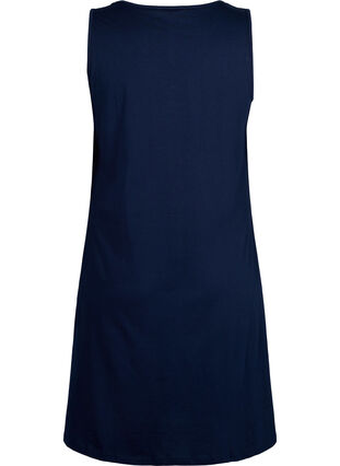 Zizzi Trapezowa sukienka z bawelny bez rekawów, Navy Blazer solid, Packshot image number 1
