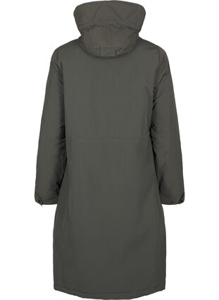 Zizzi Kurtka typu parka z kapturem i regulowana talia, Black Olive, Packshot image number 1