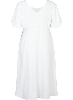 Imprezowa sukienka w stylu empire, Bright White, Packshot image number 1