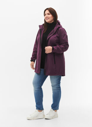 Zizzi Krótka kurtka softshell z kieszeniami, Hortensia, Model image number 2