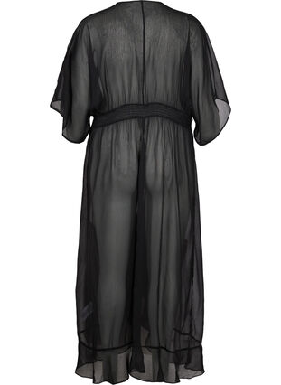 Zizzi Short-sleeved beach kimono, Black, Packshot image number 1