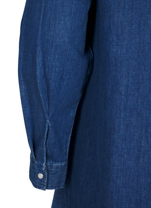 Zizzi Dzinsowa sukienka z guzikami, Medium Blue Denim, Packshot image number 3