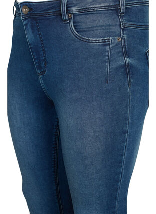 Zizzi Jeansy Amy nad kostke z suwakiem, Dark blue denim, Packshot image number 2