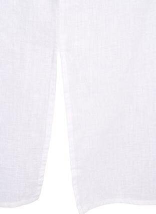 Zizzi Koszula o przedluzonym kroju wykonana z mieszanki bawelny z lnem, Bright White, Packshot image number 3