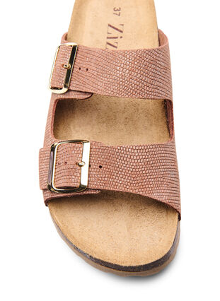 Zizzi Wide-fit leather sandals, Woody, Packshot image number 2