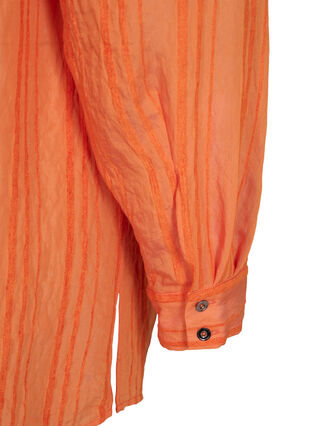 Zizzi Long striped shirt with long sleeves, Harvest Pumpkin, Packshot image number 3