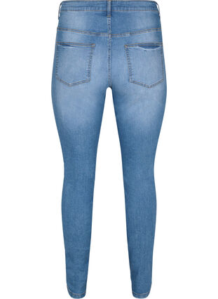 Zizzi Emily jeans with slim fit and normal waist, Blue denim, Packshot image number 1