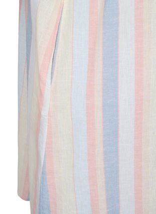 Zizzi Krótka sukienka z mieszanki bawelny z lnem, Multi Color Stripe, Packshot image number 3