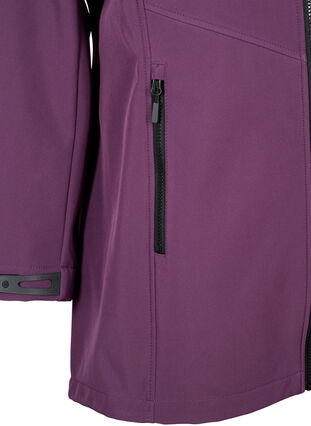 Zizzi Krótka kurtka softshell z kieszeniami, Hortensia, Packshot image number 3