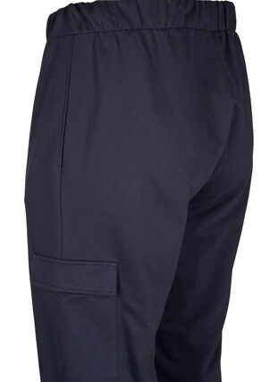 Zizzi Spodnie dresowe z kieszeniami cargo, Ombre Blue, Packshot image number 3