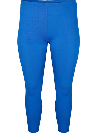 Zizzi Legginsy z wiskozy w stylu basic, Monaco Blue, Packshot image number 0