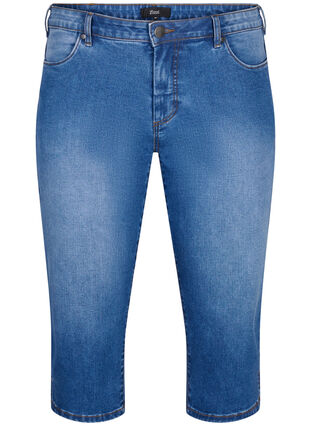 Zizzi  Dopasowane jeansy 3/4 Emily slim, Blue Denim, Packshot image number 0