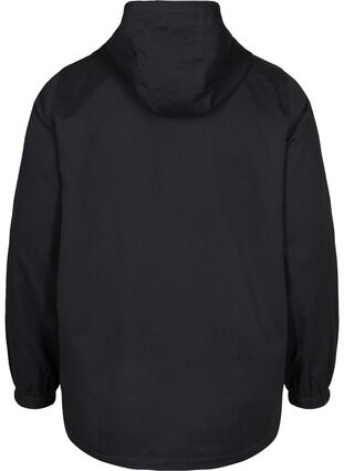 Zizzi Parka jacket with hood and welt pockets, Black, Packshot image number 1