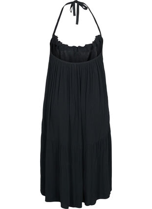 Zizzi Long beach dress in viscose, Black, Packshot image number 1