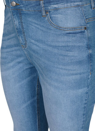 Zizzi Emily jeans with slim fit and normal waist, Blue denim, Packshot image number 2