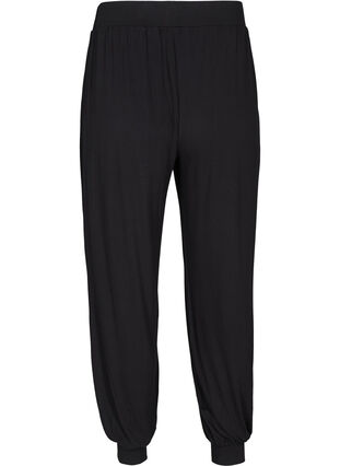 Zizzi Loose viscose trousers with pockets, Black, Packshot image number 1