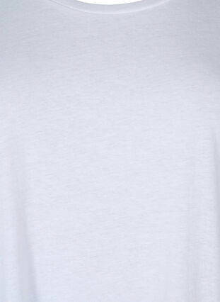T-shirt z krótkim rekawem z mieszanki bawelny, Bright White, Packshot image number 2