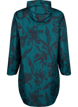 Zizzi Kurtka przeciwdeszczowa z nadrukiem, Deep Teal Black, Packshot image number 1