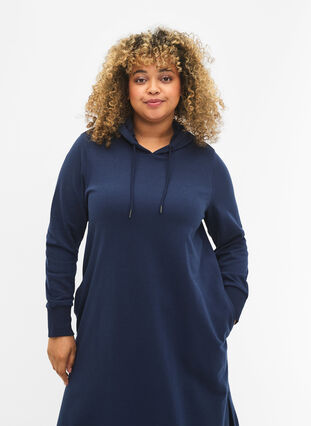 Zizzi Bluza z kapturem, Dress Blues, Model image number 2