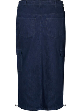 Zizzi Spódnica maxi z dzinsu, Dark Blue Denim, Packshot image number 1