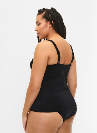 Zizzi Tankini z drapowaniami, Black, Model image number 1