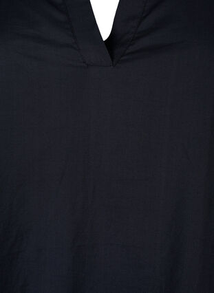 Zizzi Wiskozowa tunika z dekoltem w szpic i kolnierzykiem, Black, Packshot image number 2