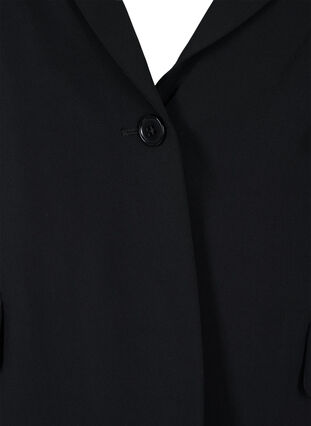 Zizzi Classic blazer with pockets, Black, Packshot image number 2