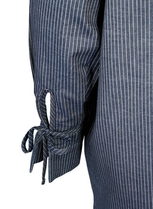 Zizzi Koszula z wiazaniem na rekawie, Navy Stripe, Packshot image number 3