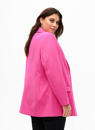 Zizzi Klasyczny blezer zapinany na guziki, Pink Yarrow, Model image number 1