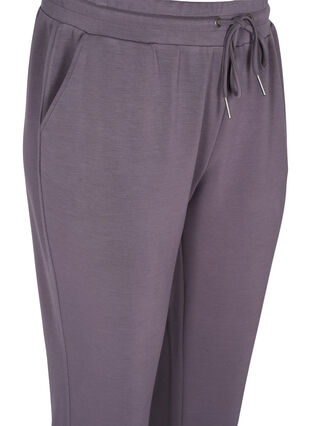 Zizzi Loose joggers with pockets, Rabbit, Packshot image number 2