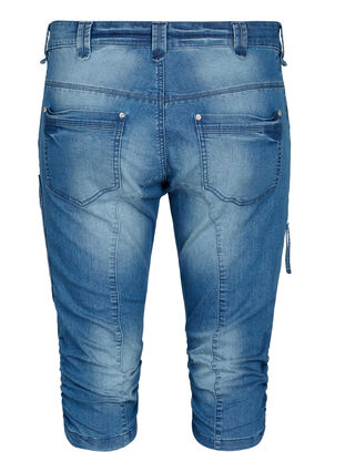 Zizzi Waskie jeansy capri z kieszeniami, Light blue denim, Packshot image number 1