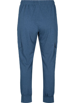 Zizzi Jogging bottoms with cargo pockets, Insignia Blue Mel. , Packshot image number 1