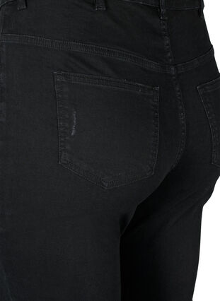 Zizzi Obcisle jeansy z rozdarciami, Black, Packshot image number 3