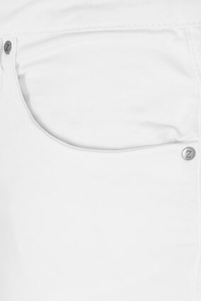 Zizzi Amy capri jeans z wysokim stanem i bardzo dopasowanym krojem, Bright White, Packshot image number 2