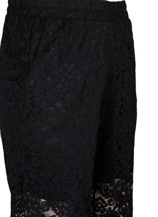 Zizzi Koronkowe spodnie z kieszeniami, Black, Packshot image number 2
