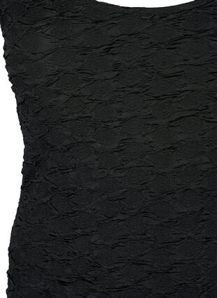 Zizzi Bodystocking bez rekawów o fakturze strukturalnej, Black, Packshot image number 2