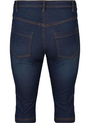 Zizzi Jeansy Emily capri o dopasowanym kroju, Blue denim, Packshot image number 1