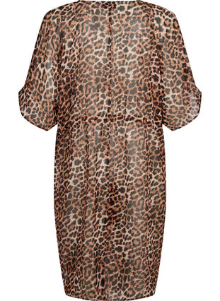 Zizzi Plazowe kimono z nadrukiem, Leopard, Packshot image number 1