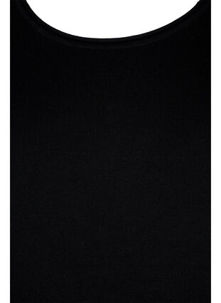 Zizzi Knitted dress with sheer sleeves, Black, Packshot image number 2