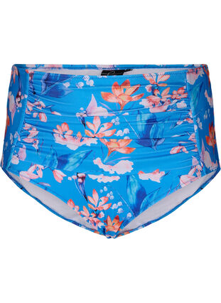 Zizzi Dól bikini z bardzo wysokim stanem i nadrukiem, Bright Blue Print, Packshot image number 0