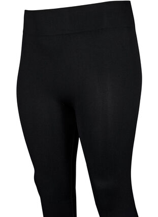 Zizzi Bezszwowe legginsy Basic, Black, Packshot image number 3