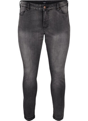 Zizzi Jeansy Viona z regularnym stanem, Dark Grey Denim, Packshot image number 0