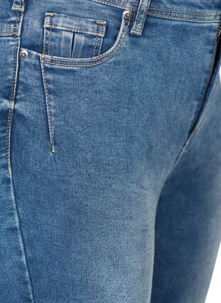 Zizzi Jeansy Amy nad kostke z suwakiem, Blue denim, Packshot image number 2