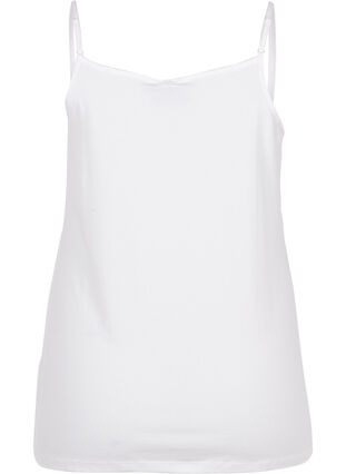 Zizzi Top typu basic na ramiaczkach, Bright White, Packshot image number 1