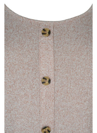 Zizzi Blouse with buttons and 3/4 sleeves, Umber Melange, Packshot image number 2