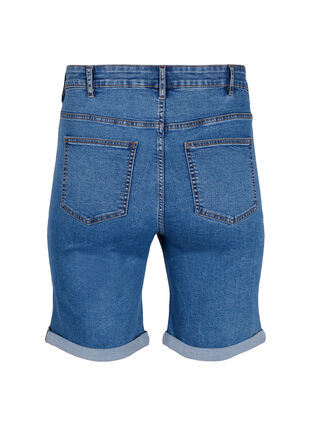 Obcisle szorty jeansowe z wysokim stanem, Blue Denim, Packshot image number 1