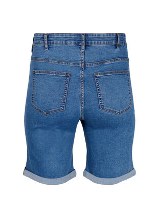 Zizzi Obcisle szorty jeansowe z wysokim stanem, Blue Denim, Packshot image number 1