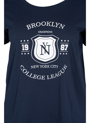 Zizzi Cotton t-shirt with print, Night Sky BROOKLYN, Packshot image number 2