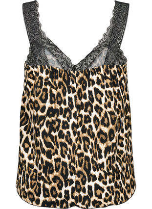 Zizzi Koronkowy top z wiskozy, Leopard, Packshot image number 1