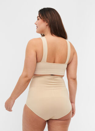 Zizzi High-waisted shapewear knickers, Nude, Model image number 1